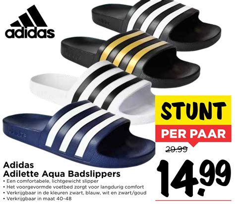 adidas badslippers adilette aanbieding|adidas adilette sokken.